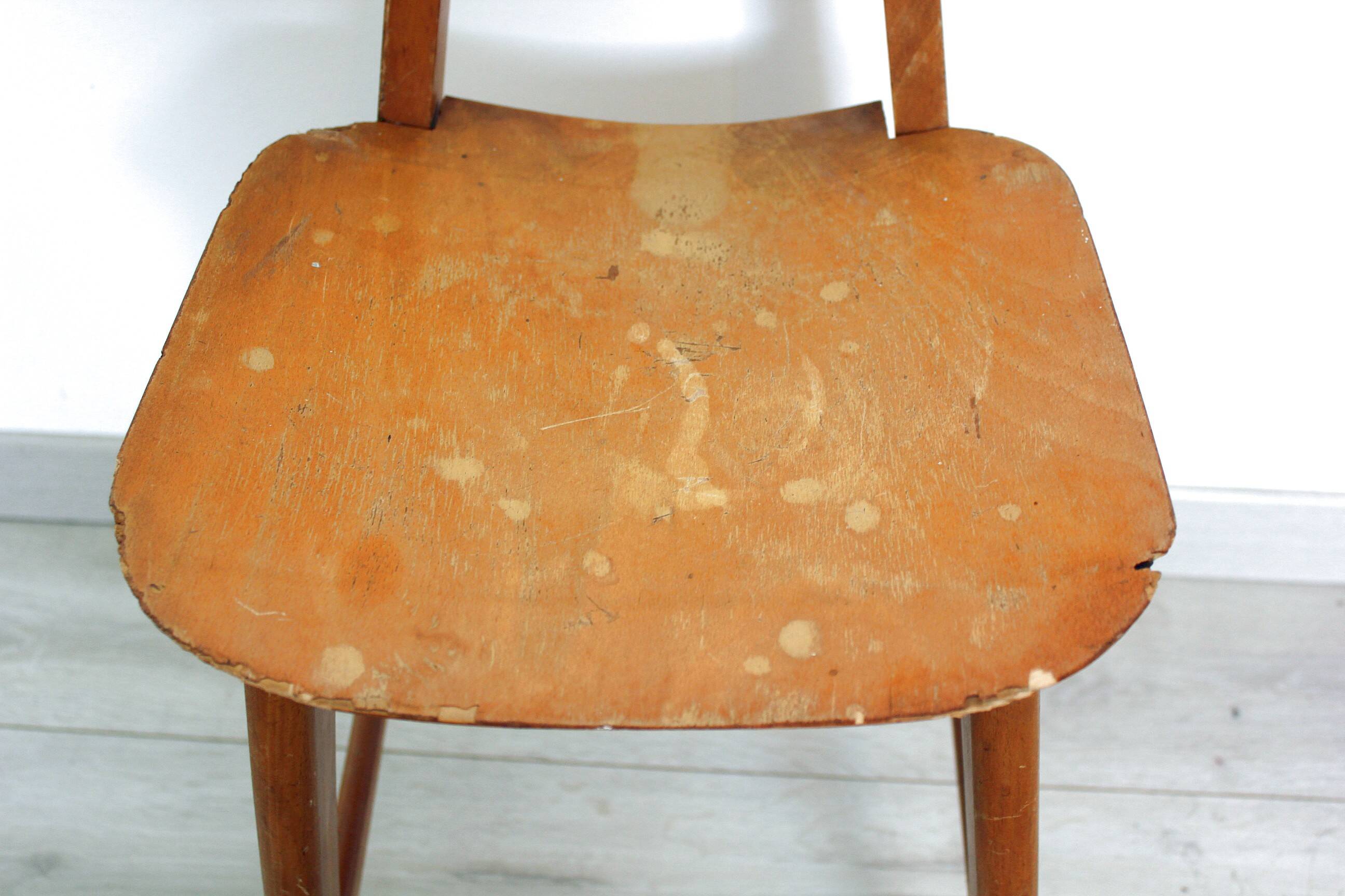 Vintage Scandinavian bistro design chair from the 1960s