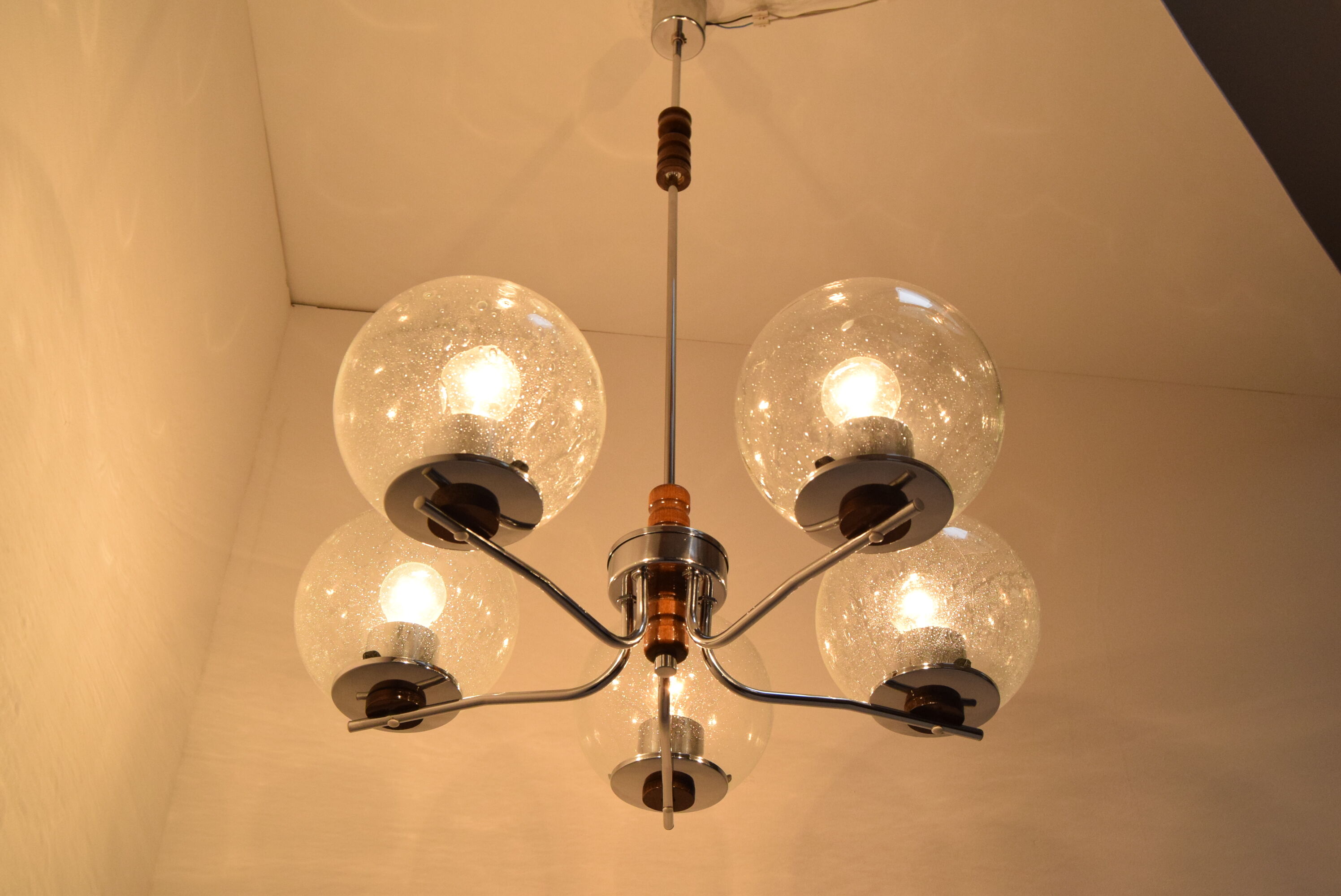 Mid-century Chandelier,Czechoslovakia,1960's.