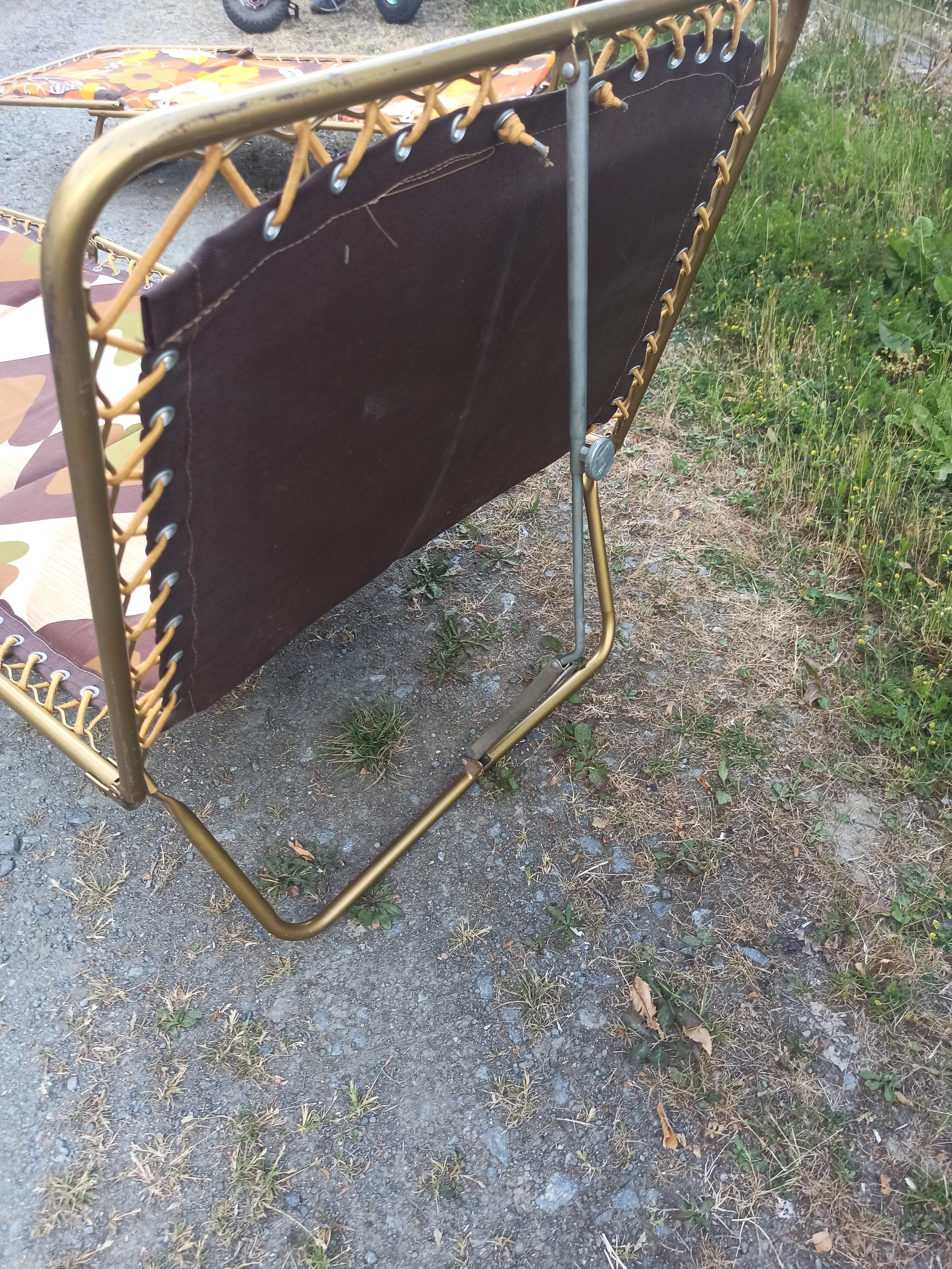 Set 2 sunbathes Lafuma vintage folding sun loungers