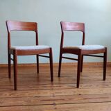 Teak chairs by Henning Kjaernulf for Korup Stolefabrik, Set of 4