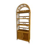 Rattan and wicker bamboo shelf