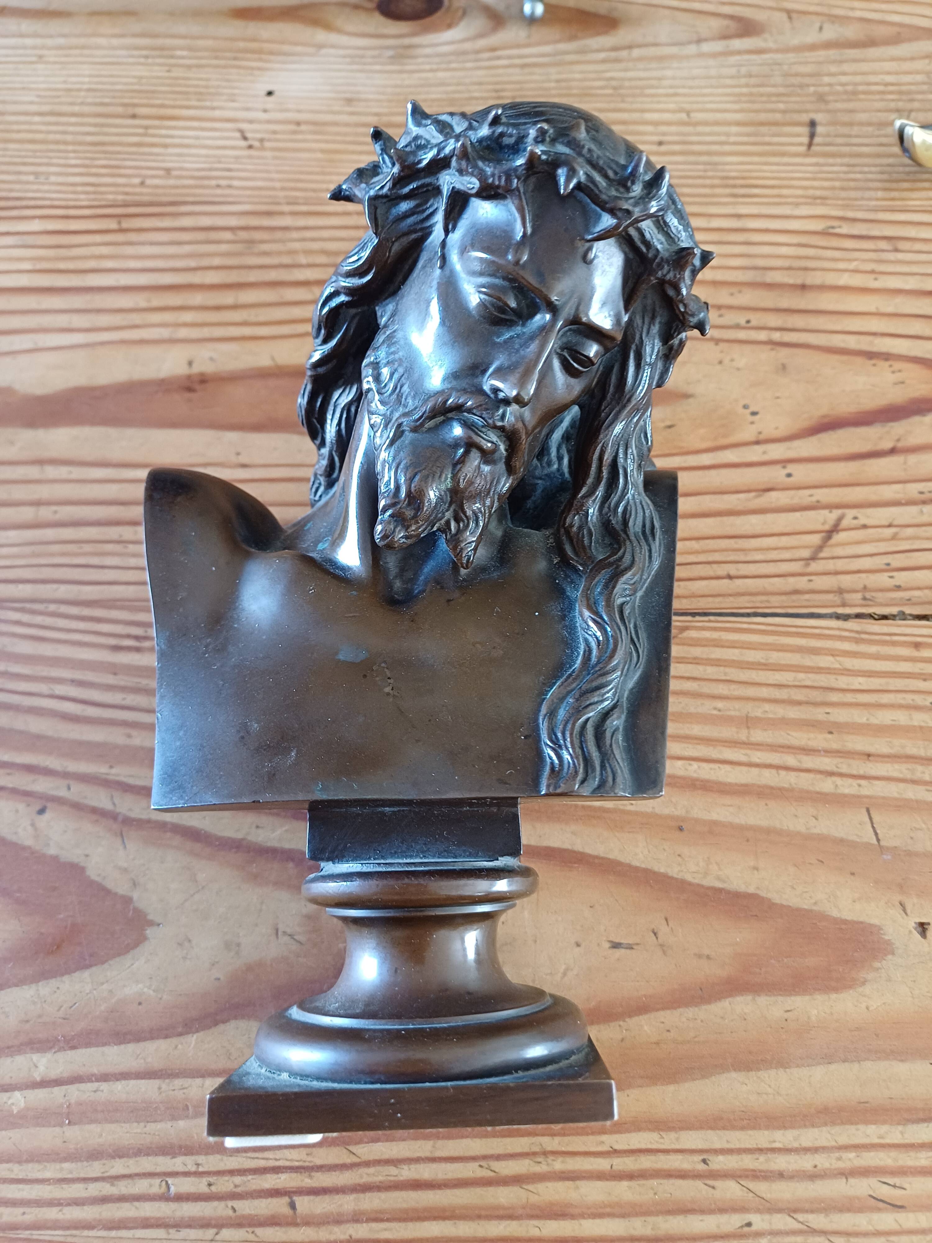 Bronze "Christ" by J.Clessinger Rome 1858 Barbedienne