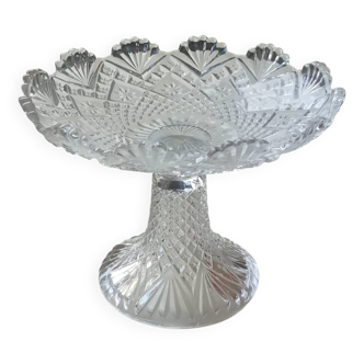 Chiseled glass cup