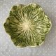 Set of 3 vintage ceramic salad bowls with cabbage leaves