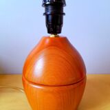 Scandinavian wooden lamp base 1970