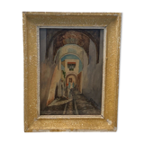 Orientalist painting watercolor tunisia north africa g-trombik 1939