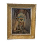 Orientalist painting watercolor tunisia north africa g-trombik 1939