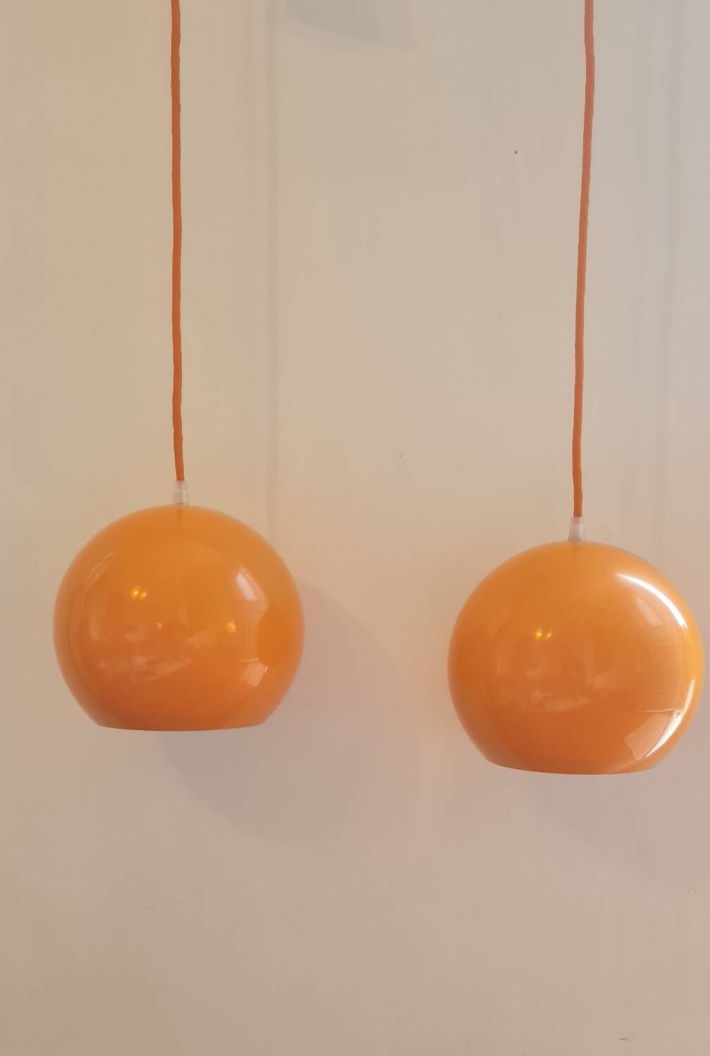 Pair of topan pendant lights VP6 by Verner Panton