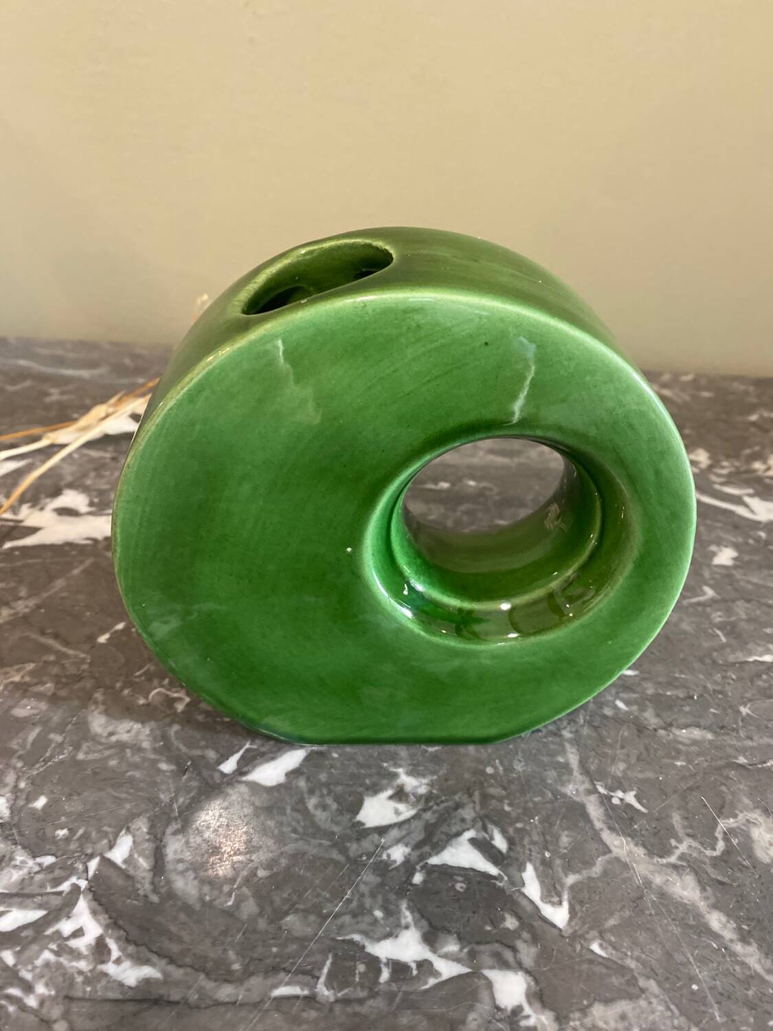 Green designer vase