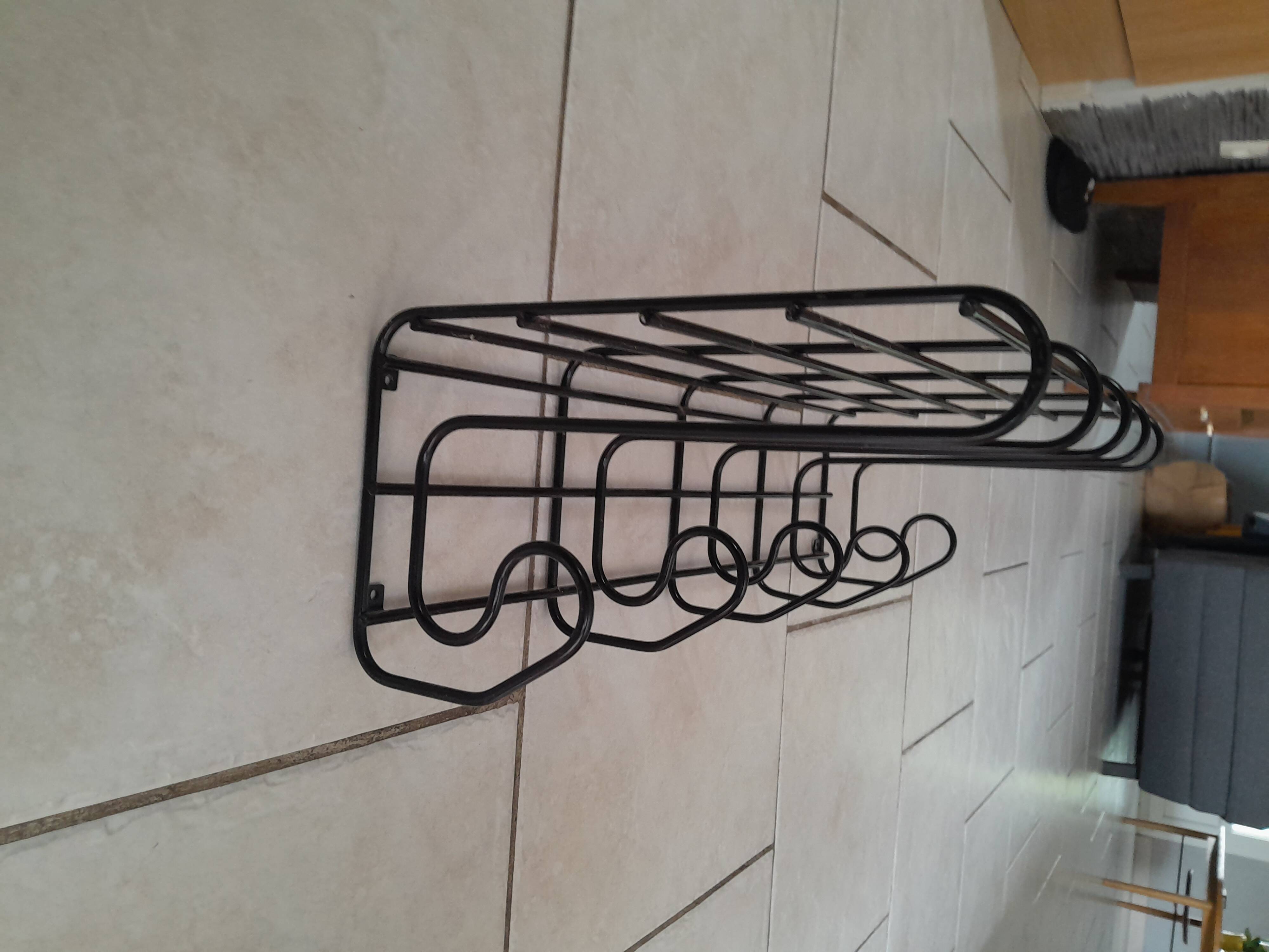 Vintage ikea tomado style wall coat rack metal