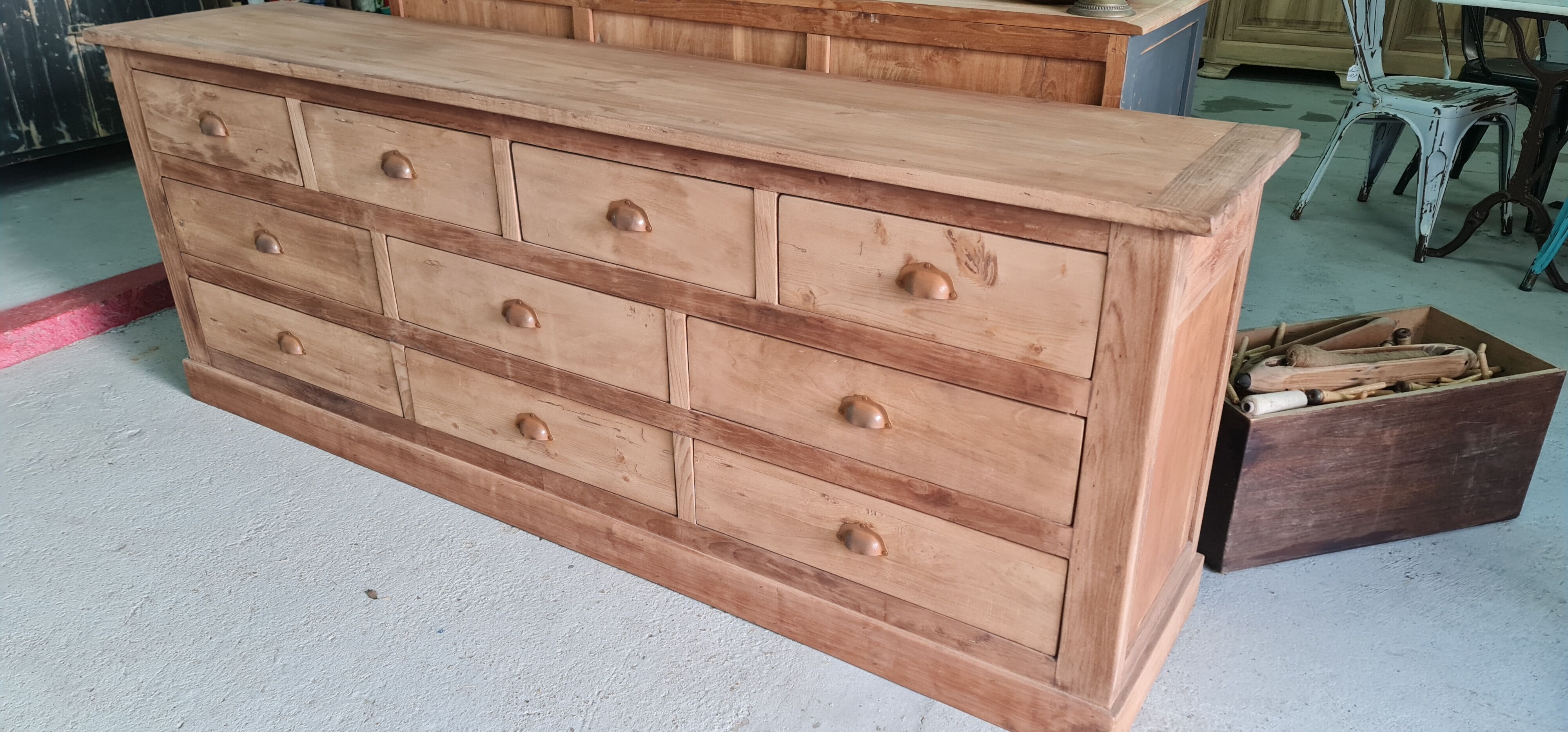 Drawer cabinet industrial furniture by trade ten drawers