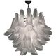 Striped “selle” murano glass chandelier