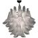 Striped “selle” murano glass chandelier