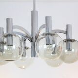 Chrome and glass vintage by Kaiser lights chandelier