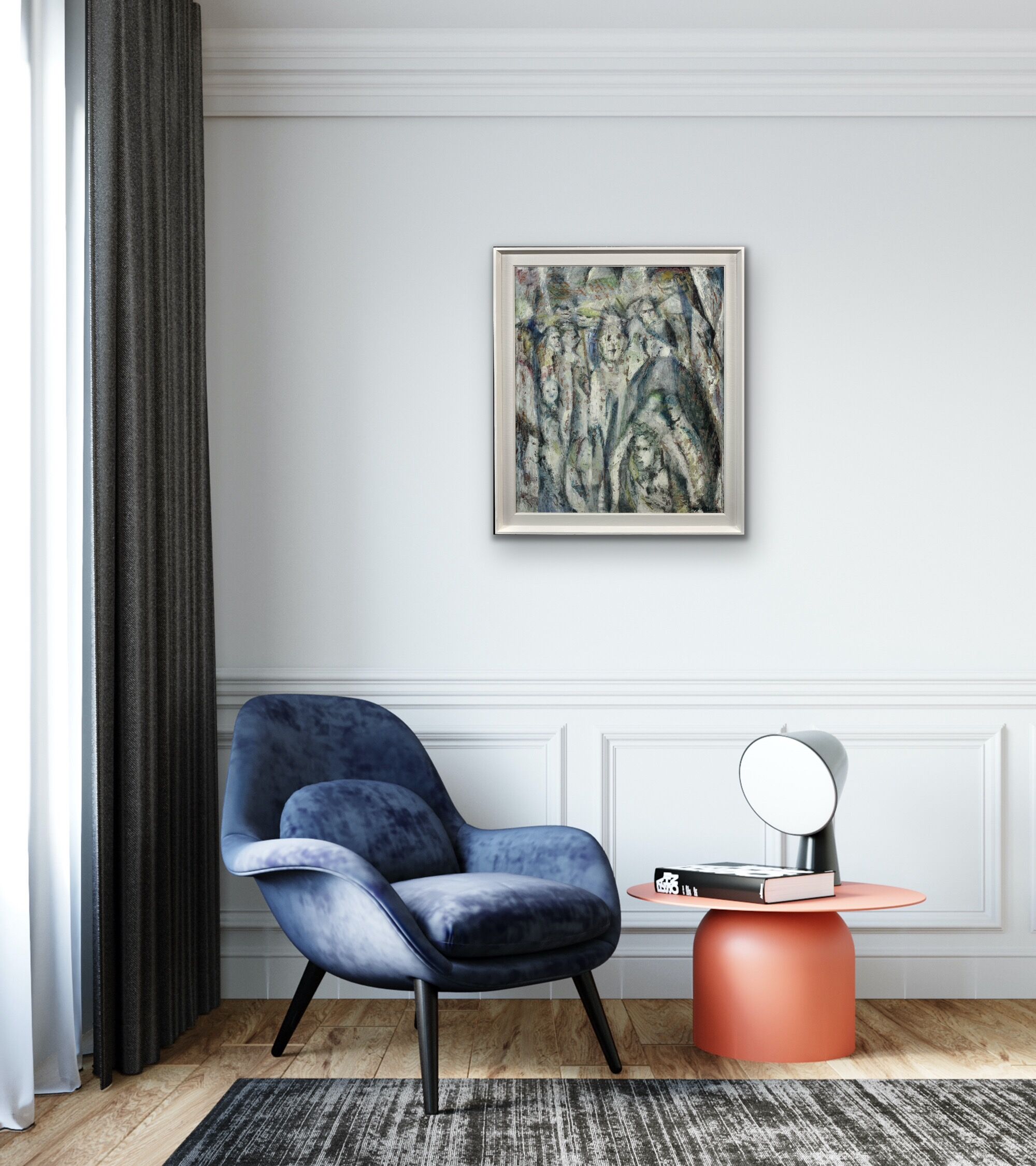 "Enigma" oil on board framed by Meryl watts