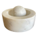 Space Age XXL ashtray in white marble, Italian design 1970.