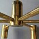 Luster 6 Italian gilded brass fires 1970
