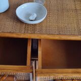 Vintage rattan sideboard