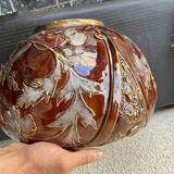 Glazed terracotta planter, in the style of Keller & Guérin Lunévi