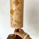 Vintage elm and dried flower lamp