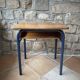 vintage wooden school desk with its chair