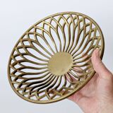 Vintage brass cut-out cup, Mid-Century design from the 1960s.