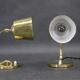 Pair of adjustable brass table or wall lamps, Czechoslovakia, 1930s