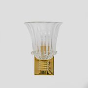 Attributed to Barovier & Toso Brass and Pulegoso Murano Glass Sconces, Pair