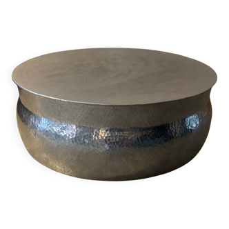 Hammered metal coffee table