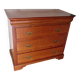 3-drawer chest of drawers with sliding shelf - Louis Philippe style - cherry color