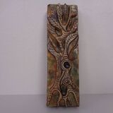 Studio ceramic wall plaque by Gerhard Liebenthron, Germany, 1983