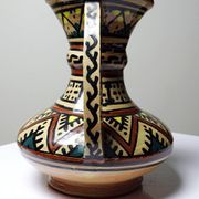 Small handled ceramic vase from Safi, signed, Morocco, 1960-1980.