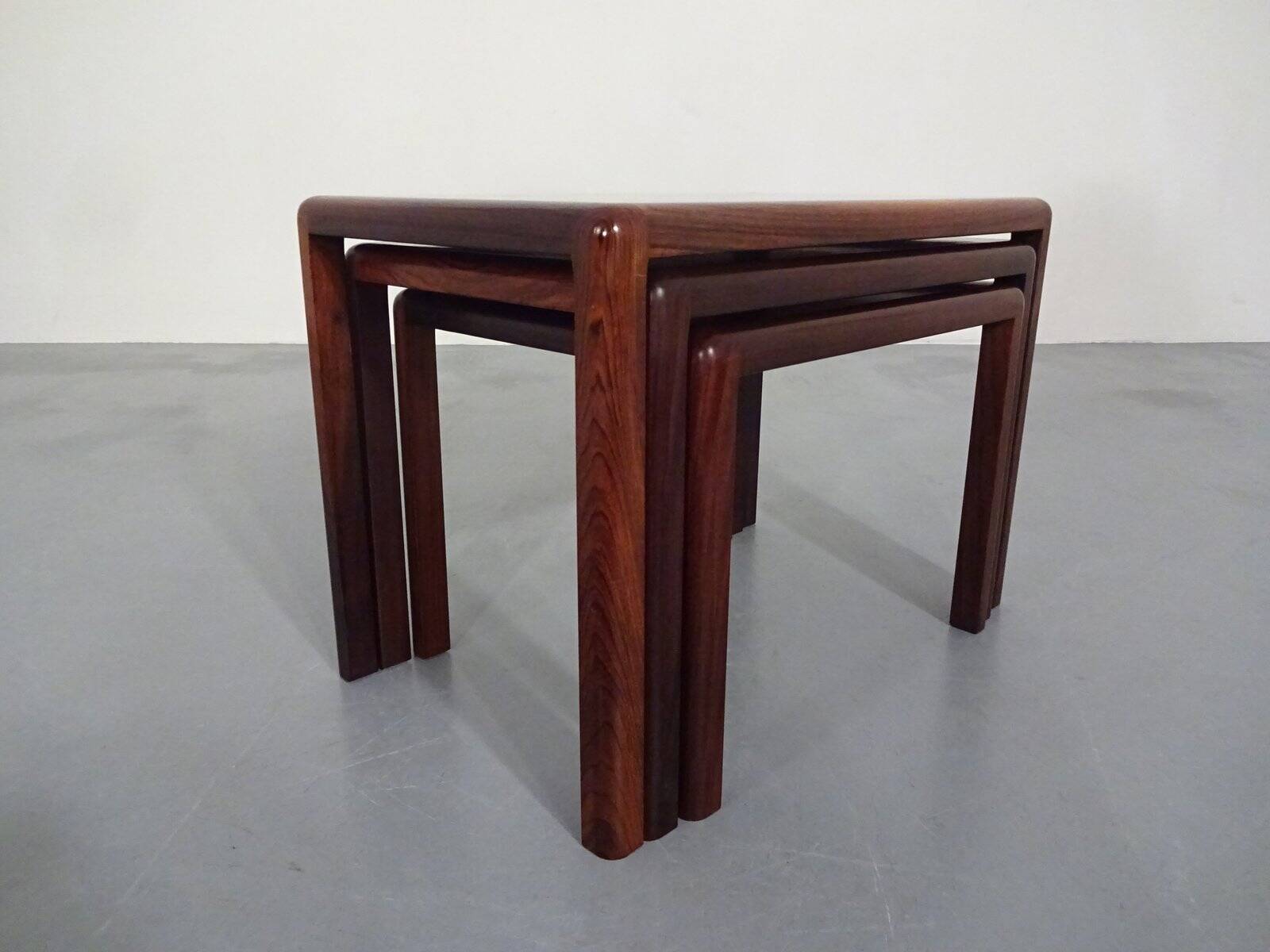 Danish Rosewood Nesting Tables, 1960s, Set of 3