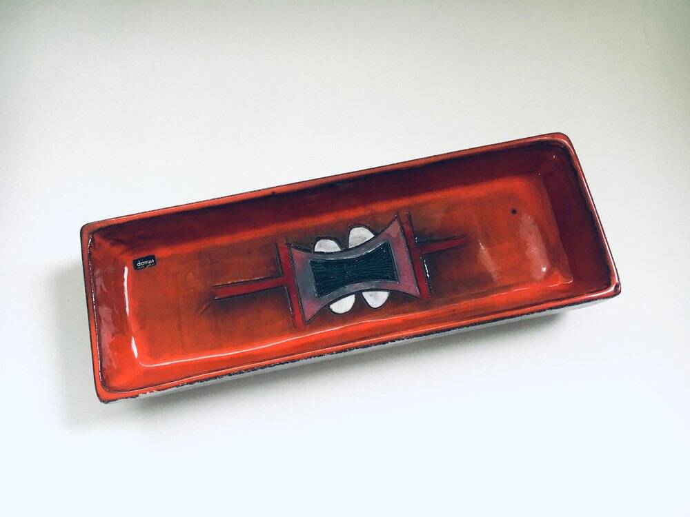 Art Pottery Studio Handmade Dish by Tieberghien, Belgium, 1960s