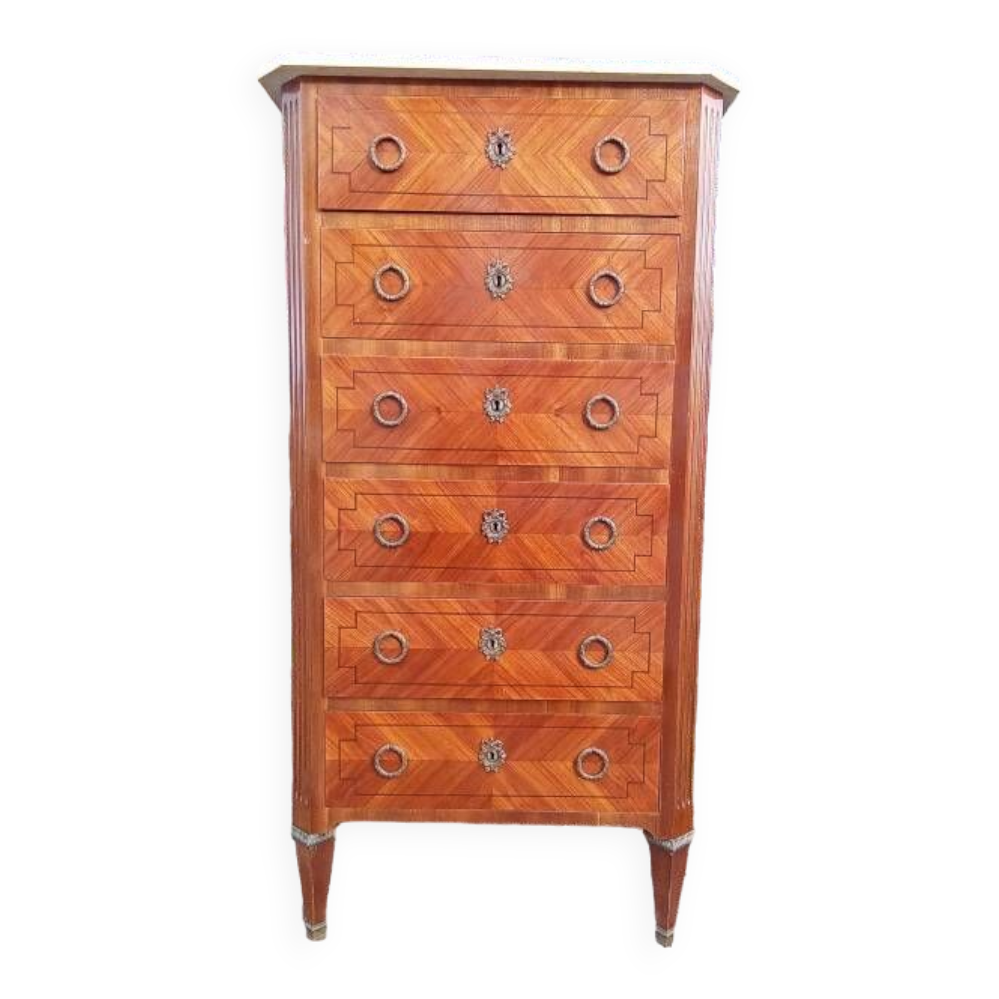 Louis XVI style inlaid chiffonier
