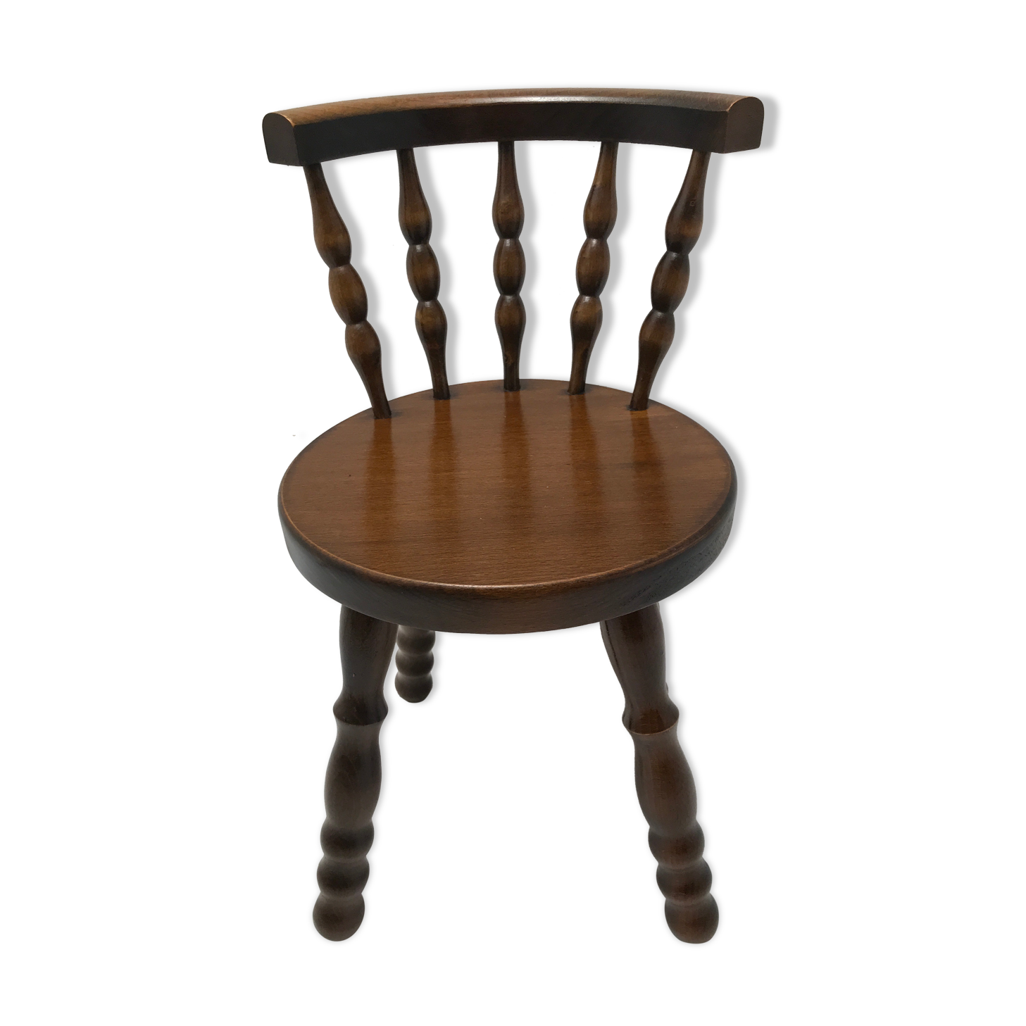 Old wooden child chair turned