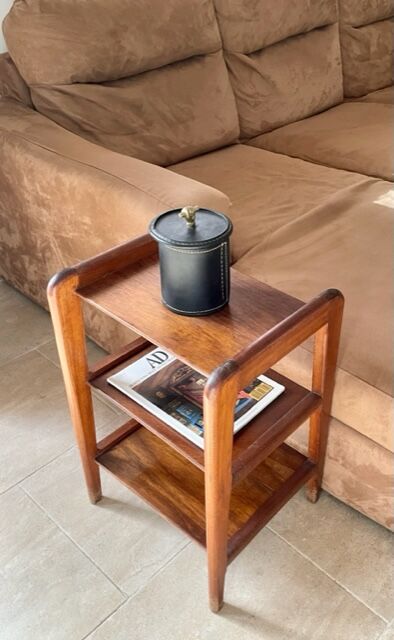 Teak sofa end table 1950 France