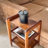 Teak sofa end table 1950 France