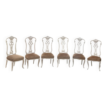 Six Gustavian chairs