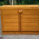 1970s wooden low storage chest.