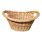 Large vintage wicker/rattan basket