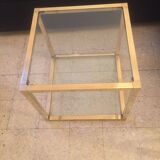 Table basse cube laiton