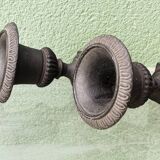 Pair of miniature Medicis vases in cast iron