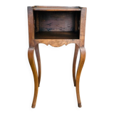 Louis XV bedside table or snack table, 18th century, quadrilobed side openings