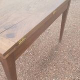 Rustic farm table called "Portefeuille" in solid oak 19th - 1m48x1m08