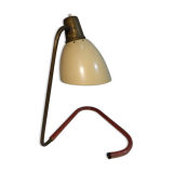 Golden brass casserole lamp 1950s