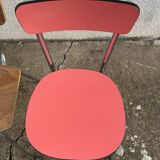 Mismatched formica chairs and stool 1960