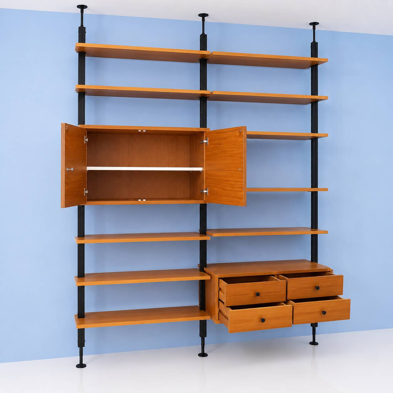 Wall Library or Floor/Ceiling in Blonde Beech