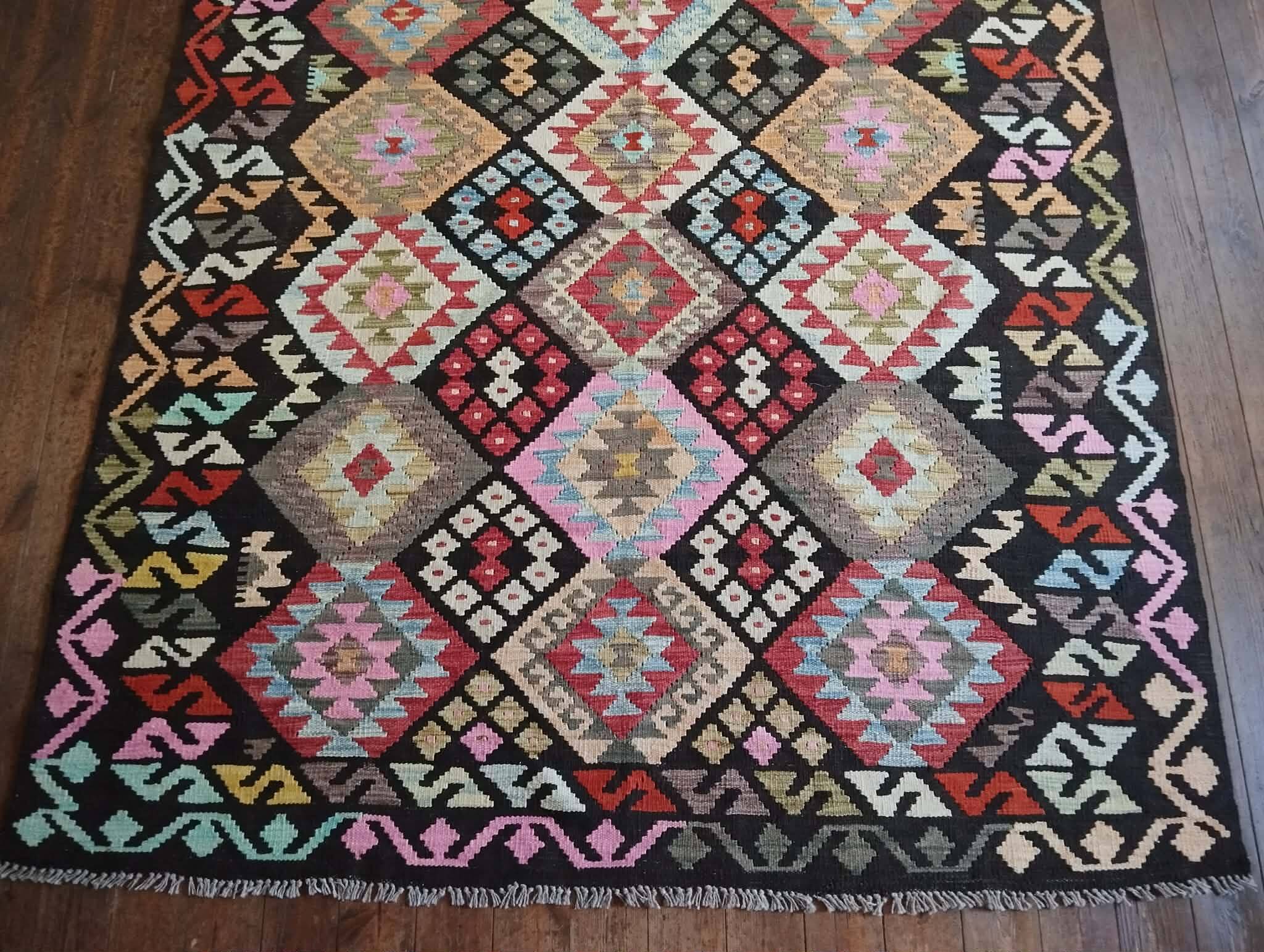 Kilim Persan Qashqaï fait main 260x184cm