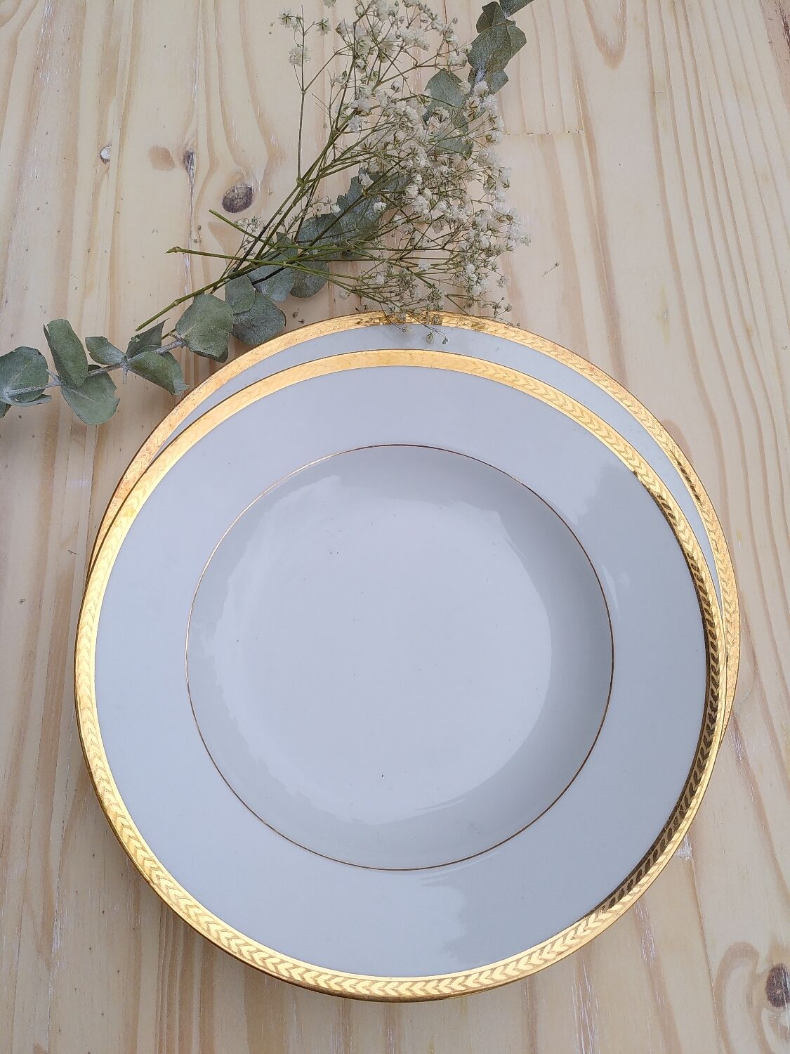 12 assiettes plates Limoges France